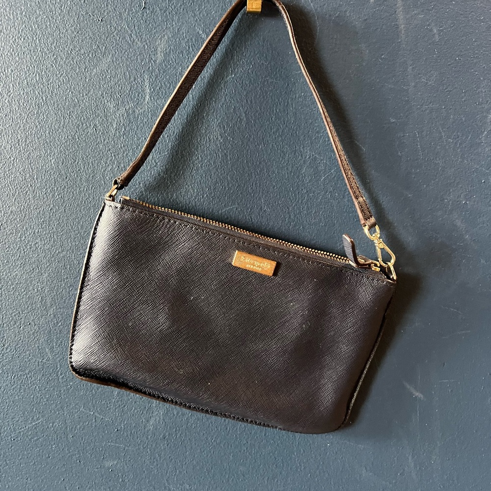 Vintage Kate Spade Dark Navy Blue Leather Wristlet